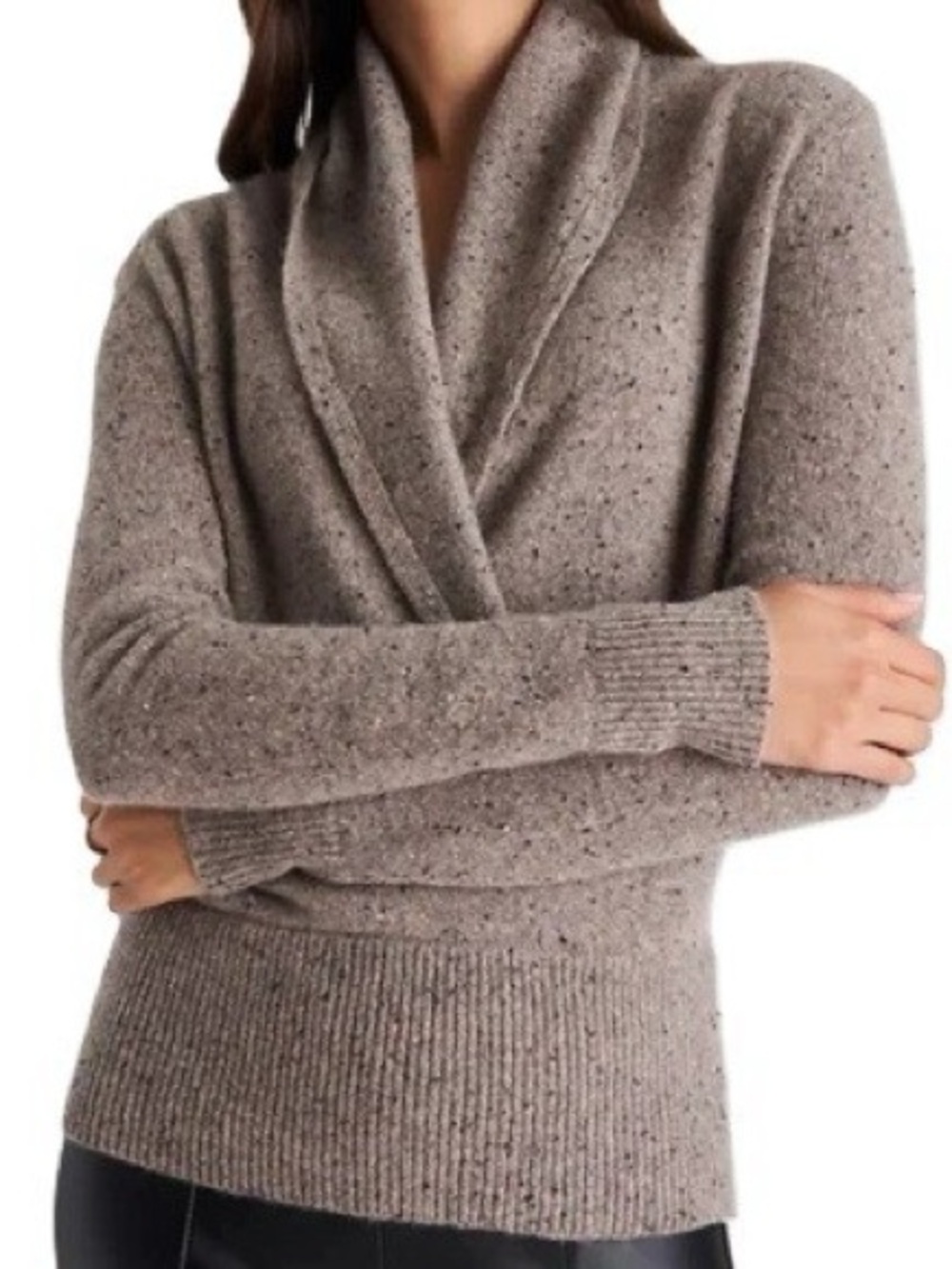 NWT Ann Taylor Taupe Cashmere Sweater